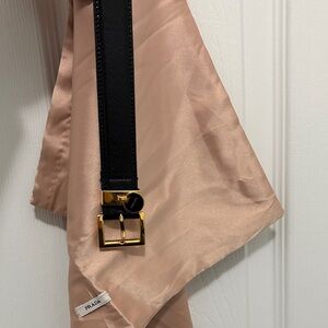 Prada Black Belt with Gold Buckle - comes with dust bag